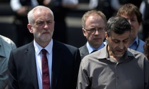 Jeremy Corbyn and Mohammed Kozbar.
