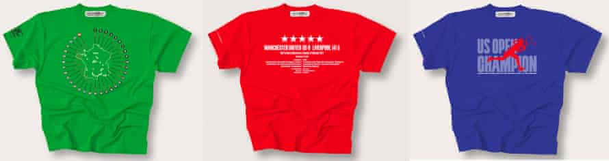 Philosophy Football t-shirts - Mark Cavendish Tour de France stage victories, Manchester United 0 Liverpool 5 and Emma Raducanu US Open Champion.