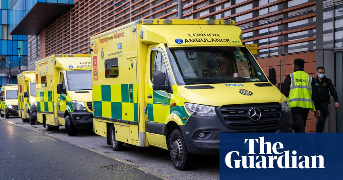 Ambulance wait figures outside hospitals in England highest for five years