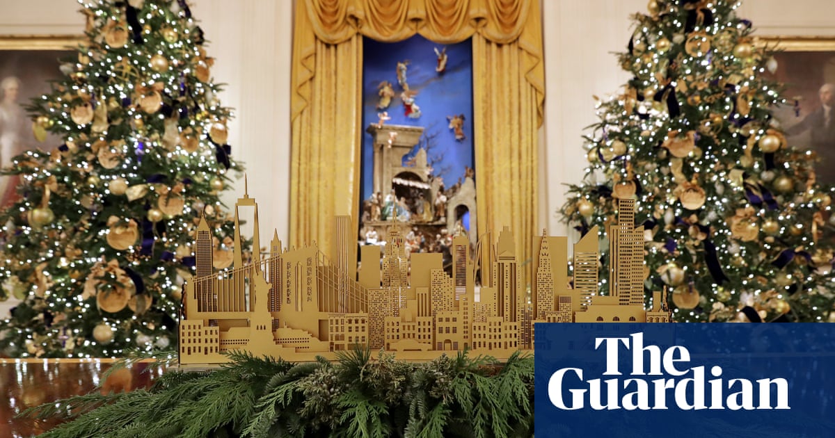 Christmas Decorations At The White House In Pictures Us News The Guardian