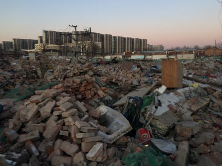 Scenes of destruction in Sanyingmen, a condemned migrant village in southern Beijing