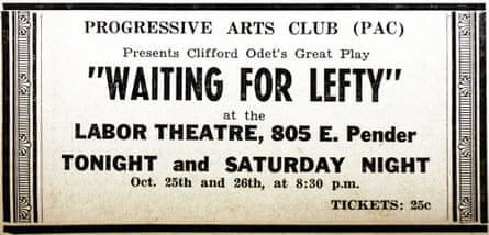 Publicity for Clifford Odets’ Waiting for Lefty
