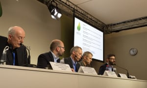 Scientists deliver a press conference on Friday 11 December at Paris climate talks