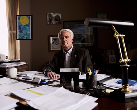 Robert Restanio, mayor of Niagara Falls, in his office in city hall.