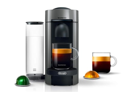 Black Nespresso Vertuo Plus coffee machine