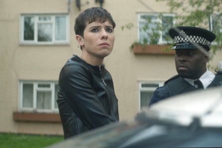 TV still of a person being arrested
