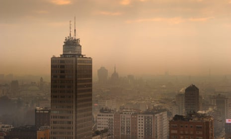 Smog over Milan, Italy