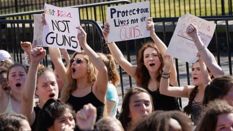 Florida shooting: students walk out of schools to call for gun control – video