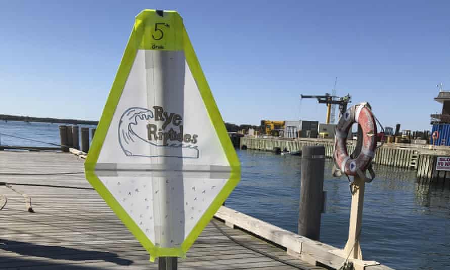 The 6ft-long Rye Riptides was packed with photos, fall leaves, acorns and state quarters and equipped with a GPS.