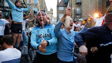 England and New Zealand fans and players react to momentous Cricket World Cup final – video