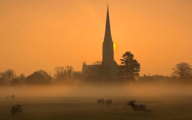 Salisbury Cathedral at sunrise