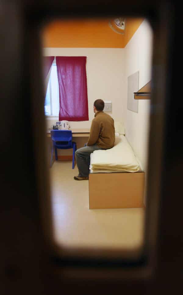 An inmate's bedroom in the D wing of Brook House.