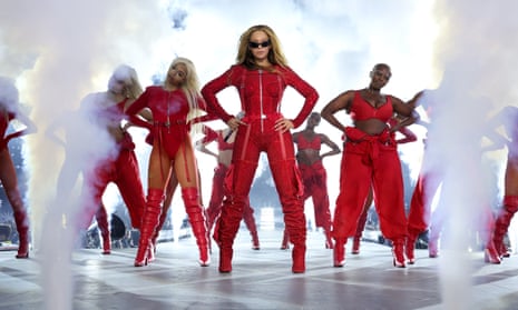 Beyoncé performs during the Renaissance tour at the Tottenham Hotspur Stadium in London in May.