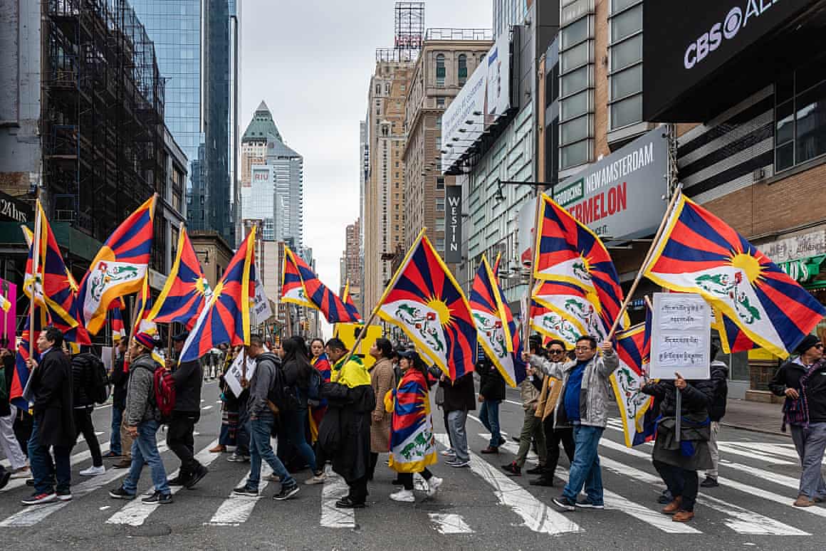 Tibetan demonstration in New York City