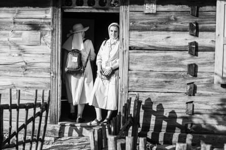 Maurzyce, Poland, July 2016 Sister Francesca poses in the wooden village during World Catholic Youth Week. Francesca was one of the youngest nuns inside the community. In 2017 she abandoned the community to return to a secular life.