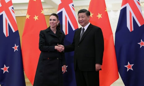 FILE PHOTO: New Zealand Prime Minister Jacinda Ardern meets Chinese President Xi Jinping in BeijingFILE PHOTO: Chinese President Xi Jinping and New Zealand Prime Minister Jacinda Ardern shake hands before the meeting at the Great Hall of the People in Beijing, China April 1, 2019. Kenzaburo Fukuhara/KYODONEWS/Pool via REUTERS/File Photo