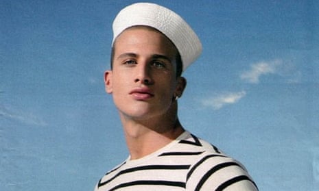 A Jean Paul Gaultier advertisement shown at the Desire Flows Like the Sea exhibition at the Maritime Museum of Barcelona