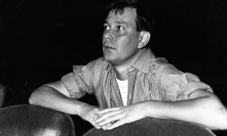 Joe Orton watching a rehearsal of his play Entertaining Mr Sloane at Wyndham’s theatre, London.