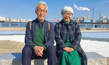 Bon (Tsuyoshi Seki, left) and Pon (Tomi Seki, right), pose in matching outfits.