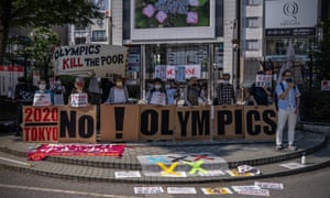 Anti-Olympic protesters in Tokyo.