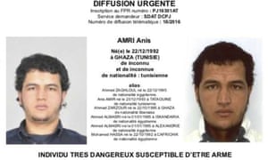 The photo which was sent to European police authorities and obtained by AP of Anis Amri, who is wanted by German police for alleged involvement in the Berlin Christmas market attack.