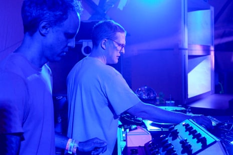 Kieran Miles David Hebden, AKA Four Tet, plays with Samuel Shepherd AKA Floating Points, perform together at Sunflower Soundsystem.
