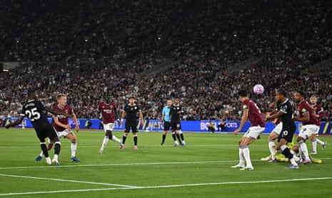 Chelsea’s Moises Caicedo scores their fourth goal.