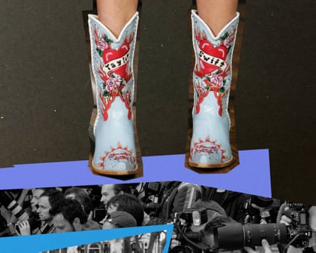 Taylor Swifts shoes on images of photographers