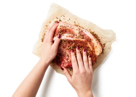 Rub the mixture well into the joint.