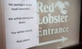 Closed Red Lobster in Maryland, U.S.<br>A sign taped to a door announces the closure of a Red Lobster in Silver Spring, Maryland, U.S., May 14, 2024. REUTERS/Leah Millis