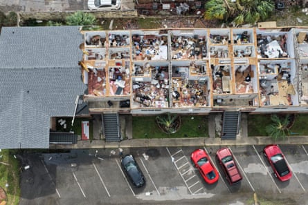 aerial view of store without roof