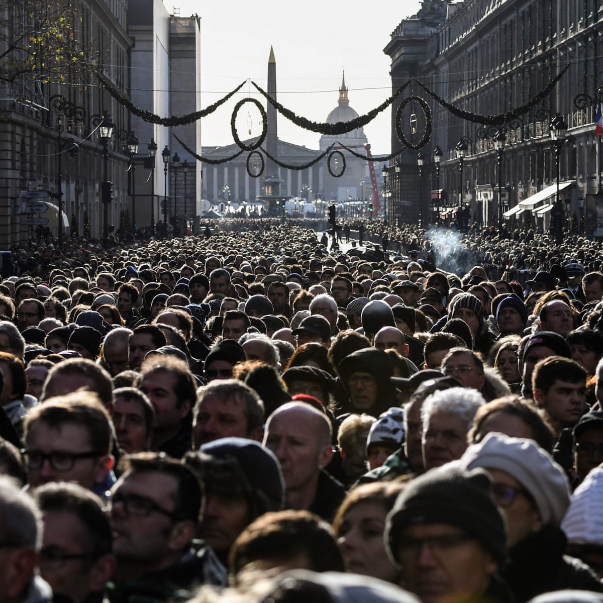 A Million Take To Paris Streets For Johnny Hallyday S Funeral Johnny Hallyday The Guardian