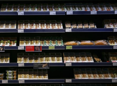 Sandwiches in a Marks & Spencer store.