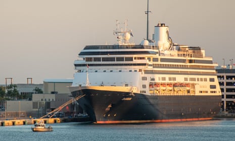 The Zaandam cruise liner docked in Florida last week.