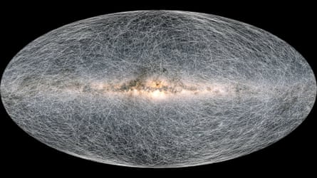 A still from an animation showing the ‘proper motion’ of stars
