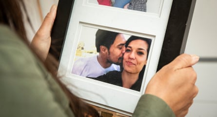 A framed pictured of Holly Parkes and Shane Christie.