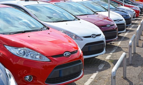 Ford fiesta cars for sale on dealer forecourt