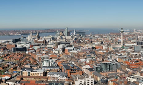 Panoramic Liverpool city centre skyline