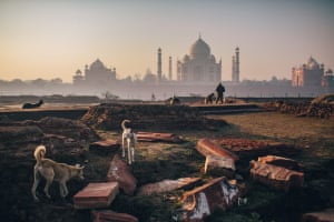 In the shadow of the Taj Mahal, India
