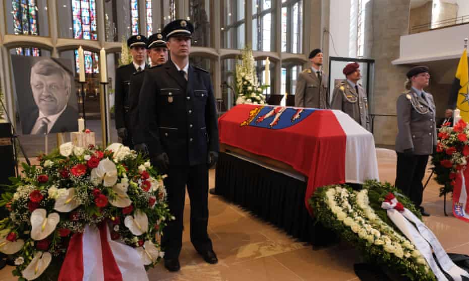 The funeral service on 13 June this year, in Kassel, Germany, for the murdered politician Walter Lübcke.
