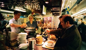 Soup restaurant in Hotorgshallen, a central Stockholm food market hall