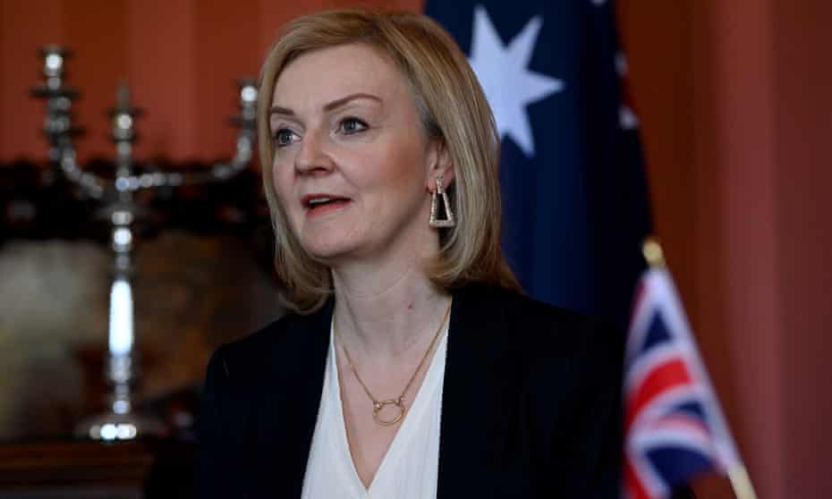 Liz Truss in Sydney in January for joint ministerial talks