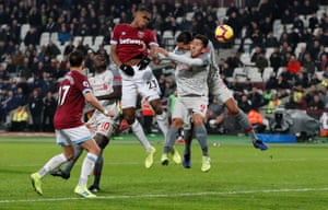 Diop guides his header just wide.