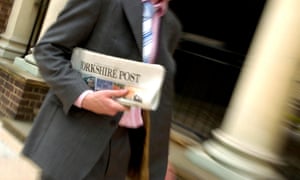 A copy of Johnston Press’ publication the Yorkshire Post.