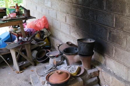 The kitchen where Duleeka Madhunamali ekes out her food supplies at her home near Chilaw, Sri Lanka.