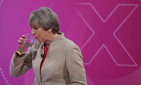 Theresa May taking part in BBC1’s Question Time Leaders Special.