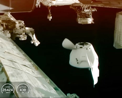 The spacecraft undocks from the International Space Station