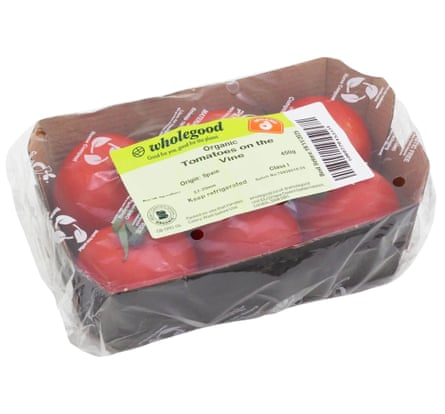 Wholegood Organic vine tomatoes.