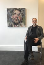 Ian Hay from the Saul Hay gallery in Manchester with The Paradox, by Andrew Salgado