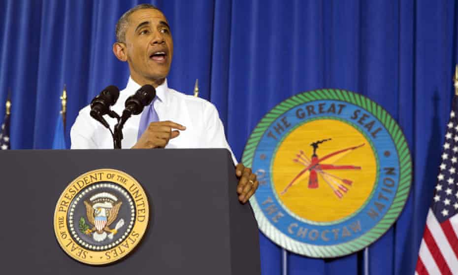 President Obama speaks on broadband access at the Choctaw Nation in Durant, Oklahoma.